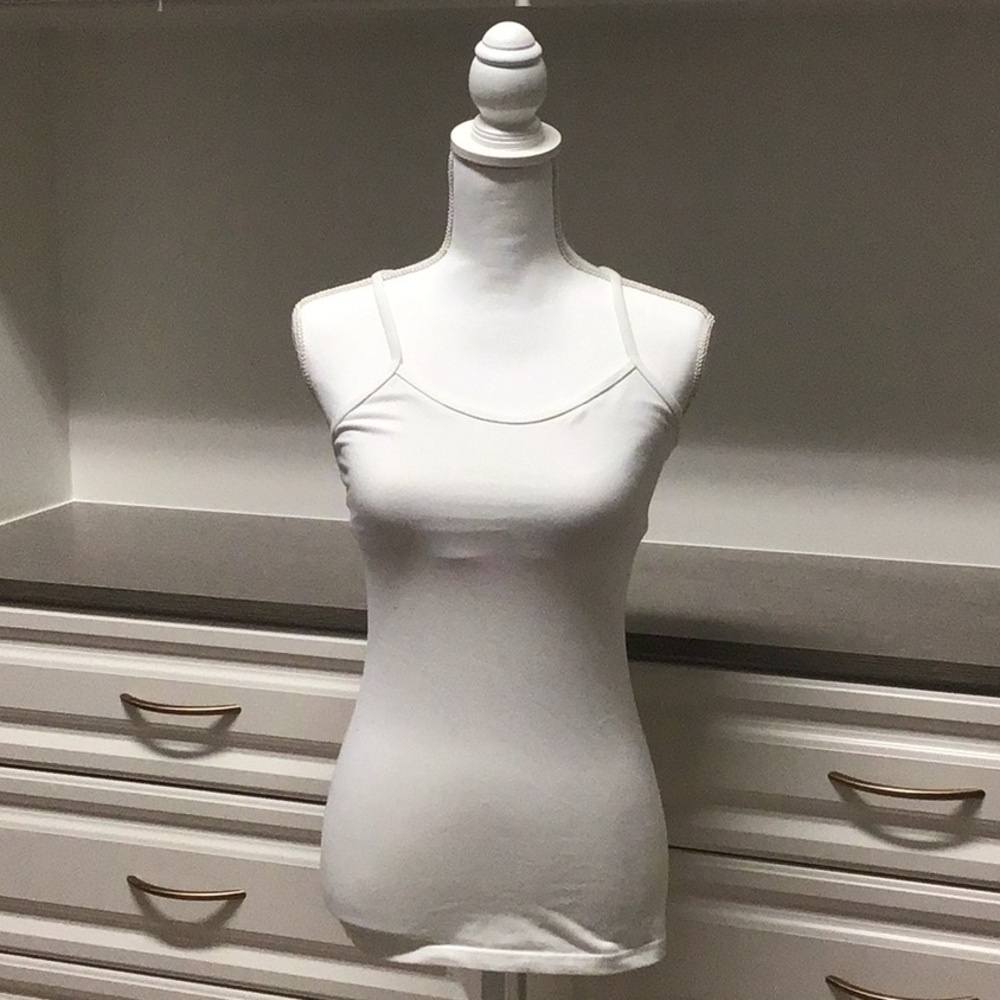 Lululemon White Power Y Tank